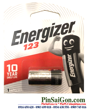 Pin CR123A, CR17345; Pin Energizer CR123A, CR17345 PhotoLithium 3.0v ( Loại Vỉ 1viên)